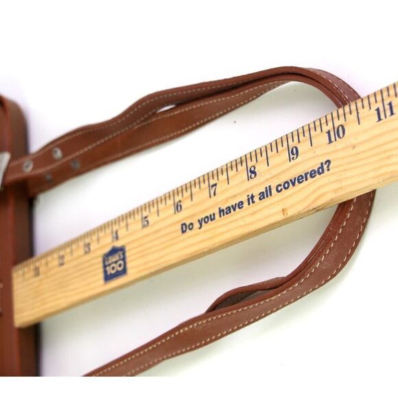 Tignanello BROWN GENUINE LEATHER MEDIUM TOP HANDLE SHOULDER BAG HANDBAG PURSE - Picture 14 of 14